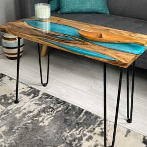 Epoxy River Coffee Table - Blue